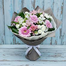 Букет цветов из:  Герберы, Альстромерии и Хризантемы в Лузе