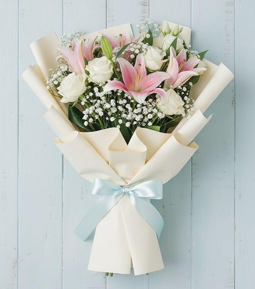 Букет цветов из: Лилии в Лузе