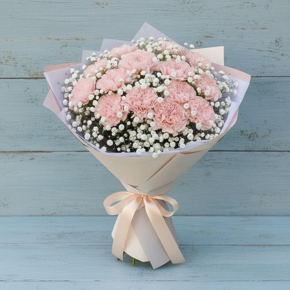 Букет цветов из: Гвоздики в Лузе