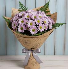 Букет цветов из:  Хризантемы #REPLACE_PRED# Лузе