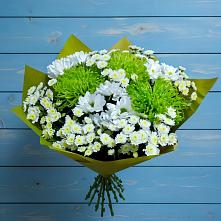 Букет цветов из:  Хризантемы #REPLACE_PRED# Лузе