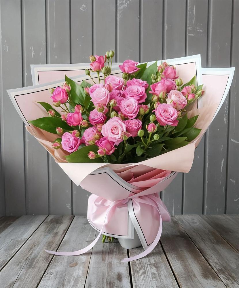 Букет Розовый кустик в Лузе