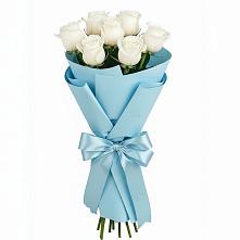 Букет 7 белых роз Проуд в Лузе