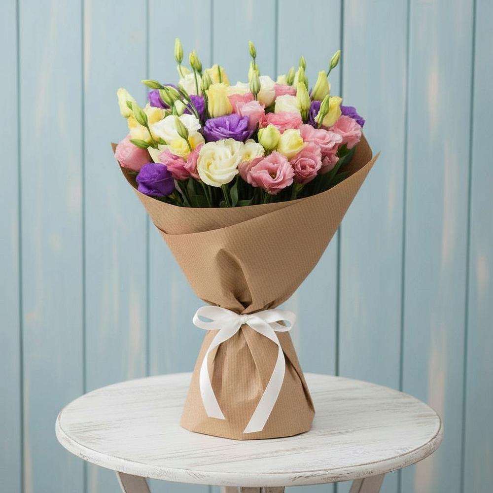 Букет цветов из: Лизиантусы в Лузе